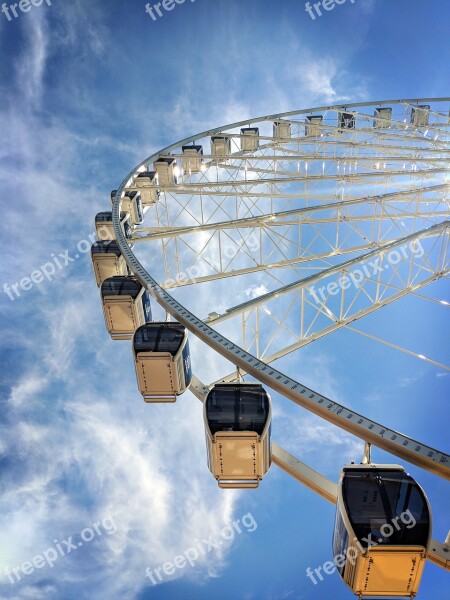 Seattle Ferris Wheel Pike Place Seattle Great Wheel Free Photos