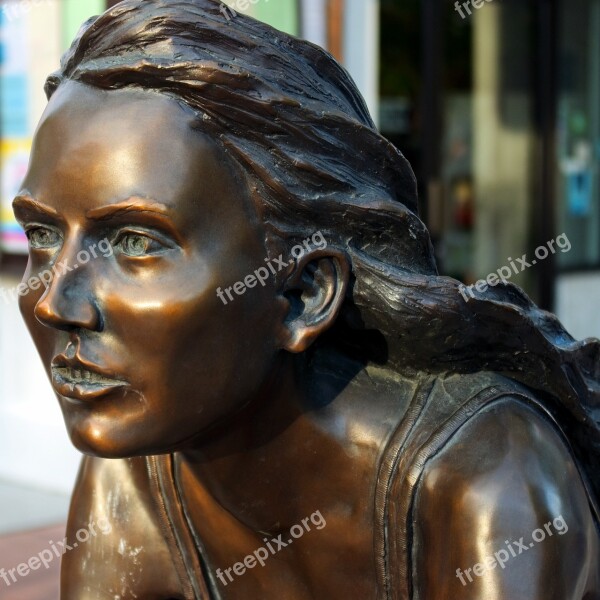 Freewheelin Bronze Sculpture Young Female Grand Junction