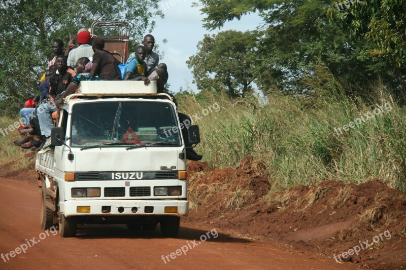 Africa Cargo Transport Small Car Means Of Transport Overloaded