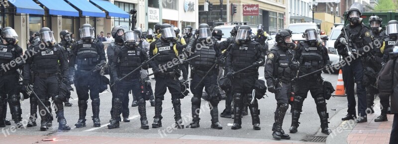 Portland Police Protest Riot Demonstration