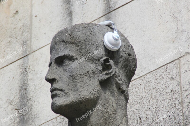 Headphones Statue Sculpture Ear Listen