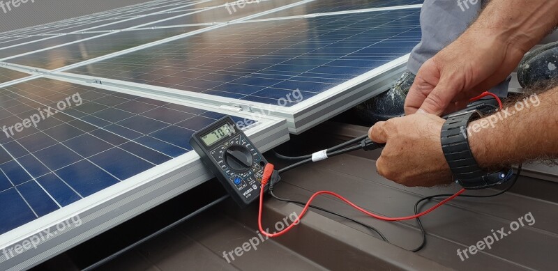 Technician Solar Panel Renewable Installation Construction