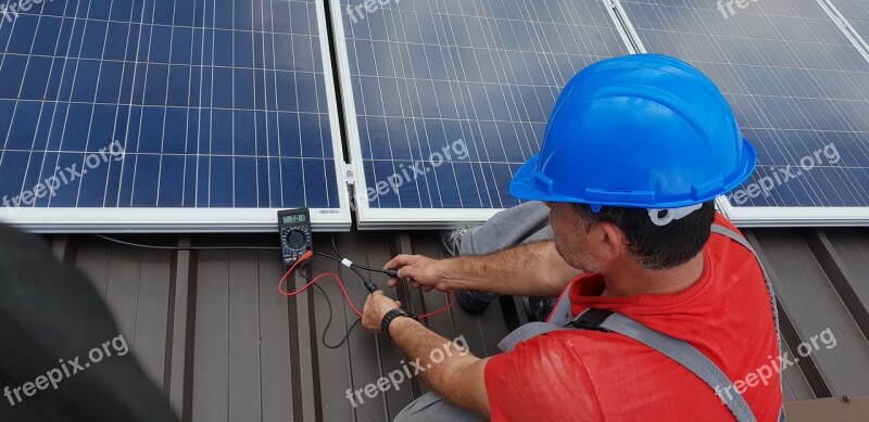 Technician Solar Panel Renewable Installation Construction