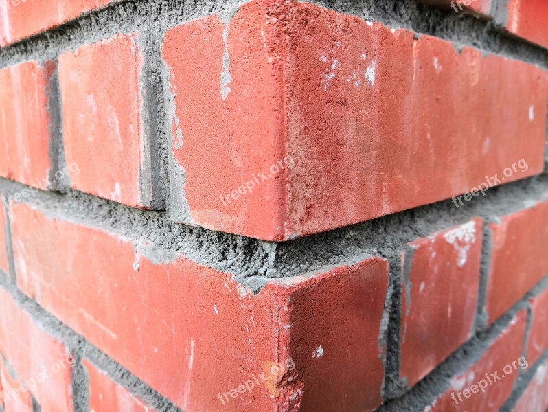 Brick Brick Wall Corner Stone Block