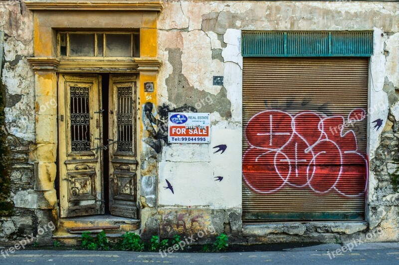 Old House Facade Building Abandoned Decay