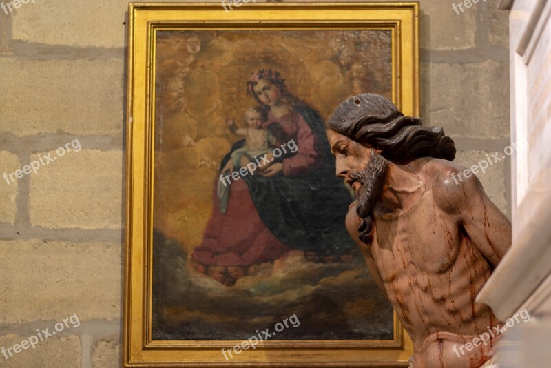 Jesus Mary Sculpture Seville Cathedral