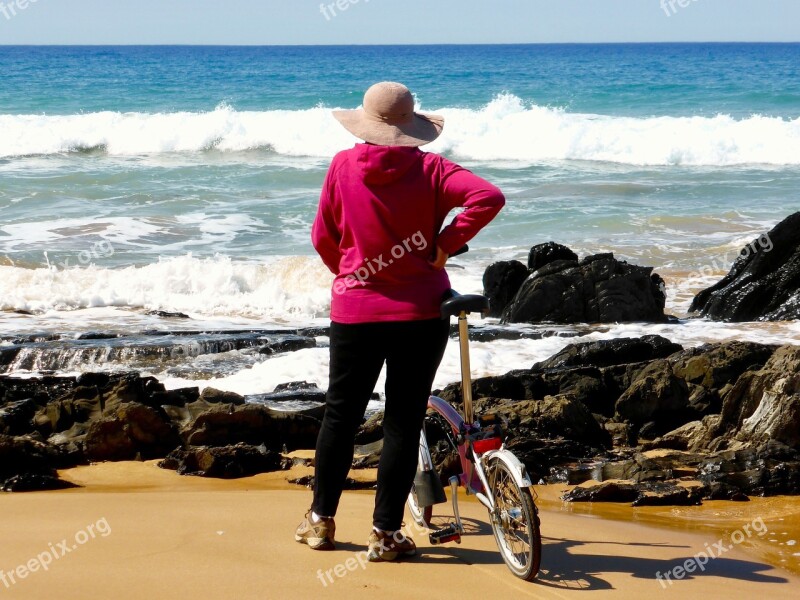 Cyclist View Surf Bicyclist Outlook