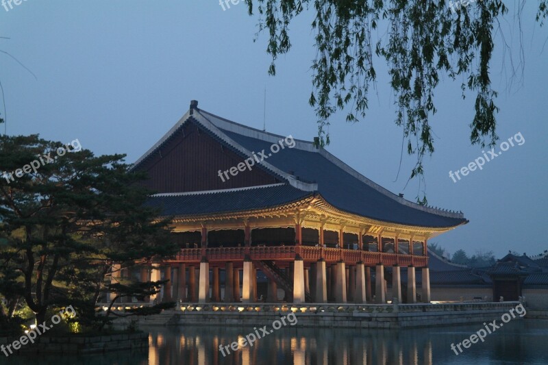 Gyeongbok Palace Palace Traditional Korea Republic Of Korea