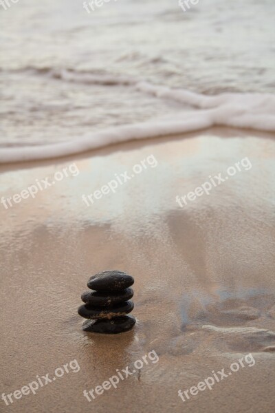 Stones Harmony Sea Beach Wave