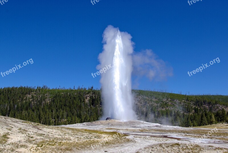 A Faithful Old Geyser Old Faithful Upper Geyser