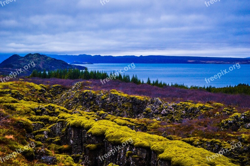 Nature Iceland Landscape Lake Colorful