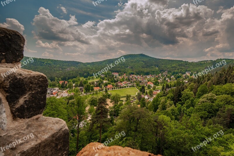 Oybin Saxony Landscape Elbe Sandstone Mountains Nature