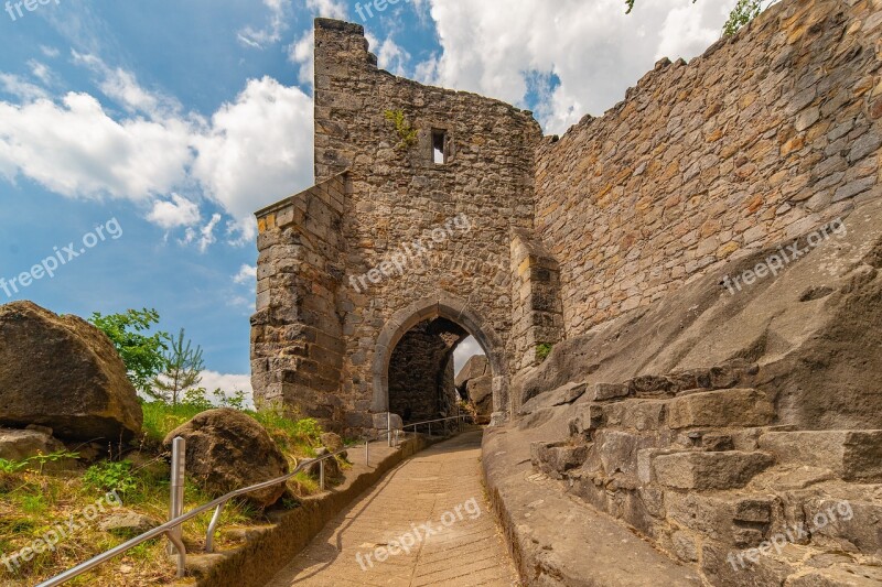 Oybin Saxony Landscape Elbe Sandstone Mountains Nature