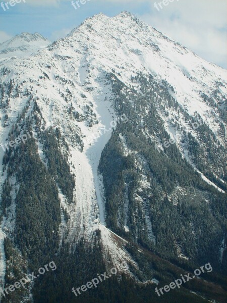 Mountain Avalanche Snow Cold Skiing