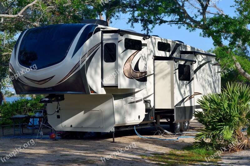 Recreational Vehicle Camper Camping Travel Vehicle