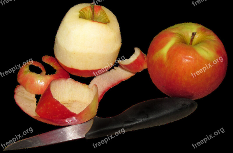 Apples Fruit Peeling Food Organic