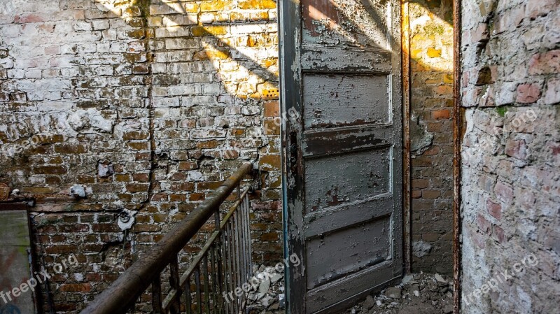 Old Input Door House Railing