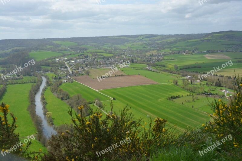 Landscape Panoramic Views Clécy Normandy The Sleeve