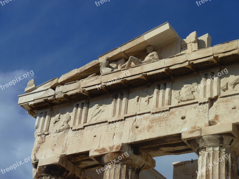 Architecture Travel Ancient Acropolis Parthenon