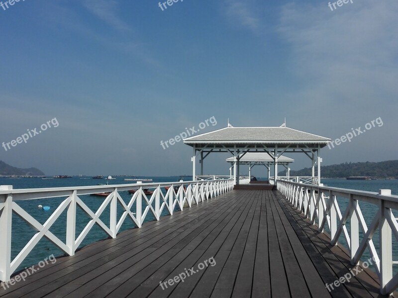 Koh Sichang Beach Sunrise Sea View Sea