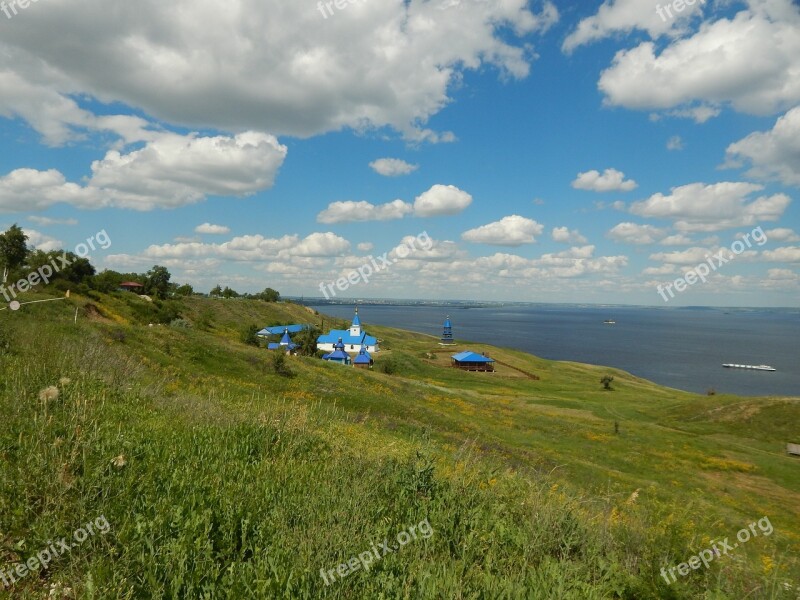 Landscape Panoramic Nature Grass Sky