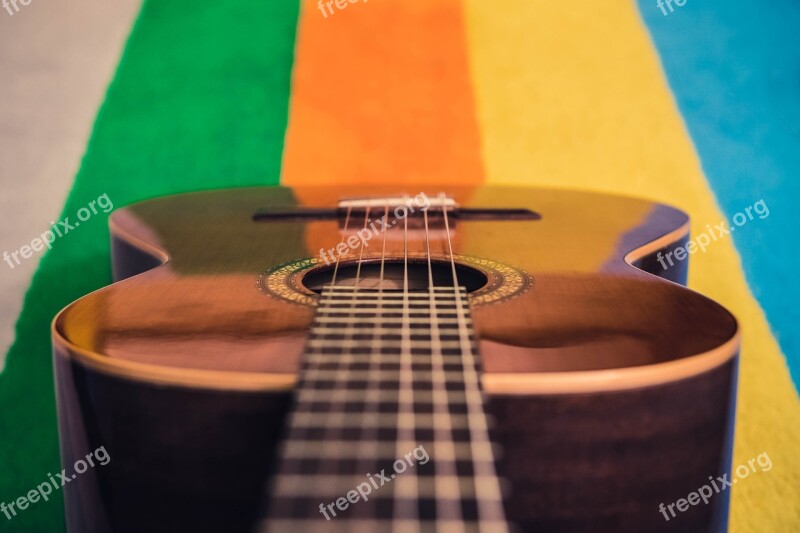 Wood Indoors Instrument Classic Guitar