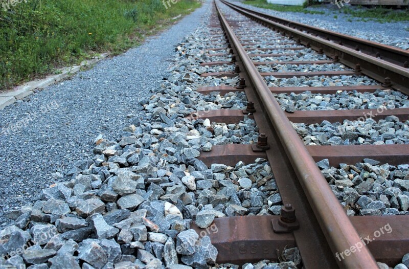 Rail Stones Railway Line Railway Train