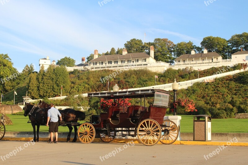 Horse Carriage Cart Mackinac Mackinaw