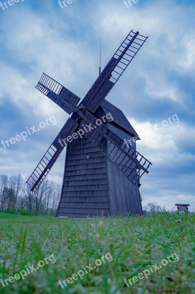 Windmill At The Court Of Sky No One Farm