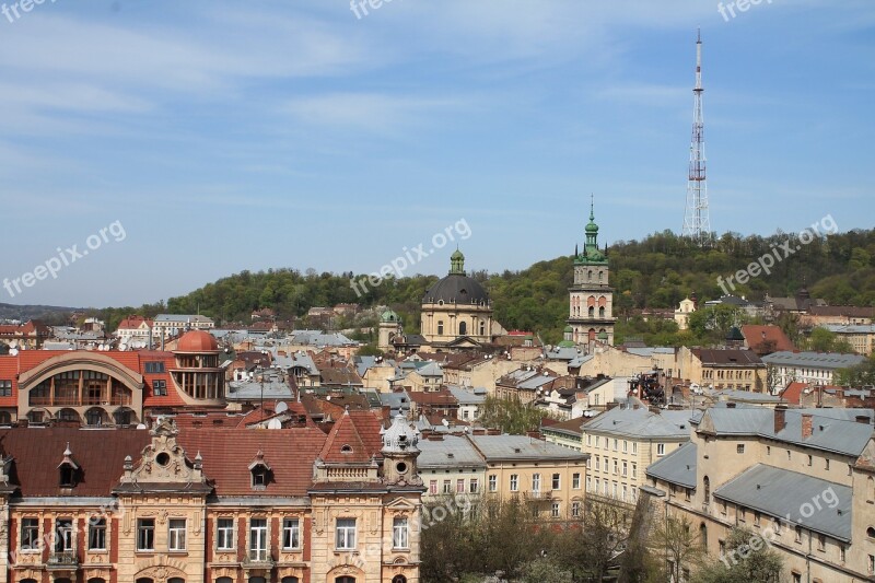 Architecture Megalopolis Old Town Ukraine Lviv