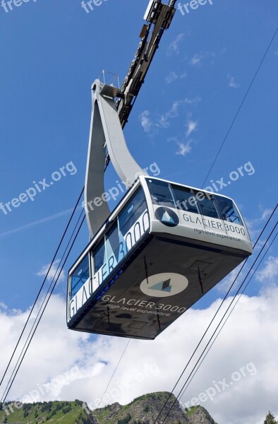 Cable Car Sky Alps Outdoors Tourism