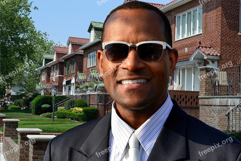 Sunglasses Business Attire Greeting Smile