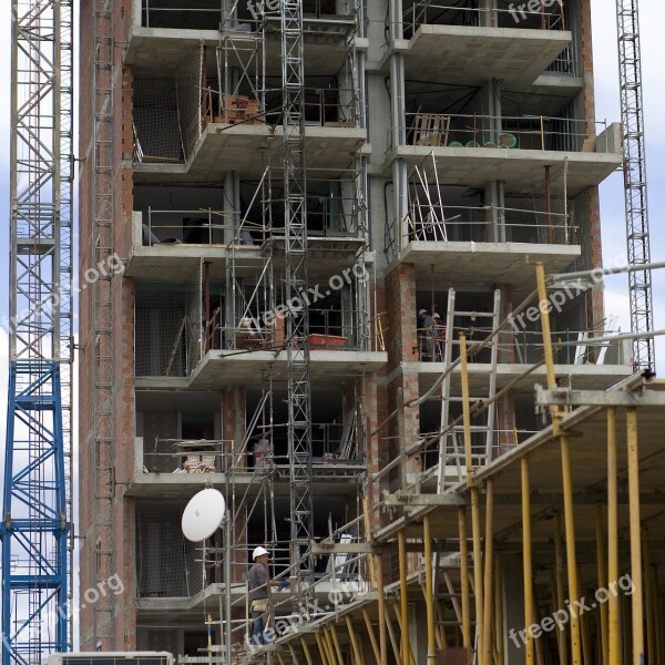 Construction Scaffolding Building Build Worker