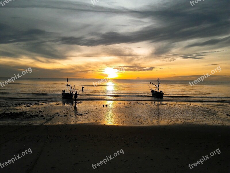 Hua Hin Beach Sea View Sunrise Prachuap Khiri Khan