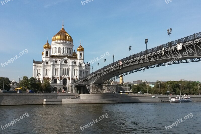 Moscow Russia Cathedral Temple River