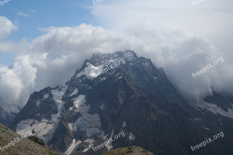 Mountain Panoramic Snow Nature Landscape