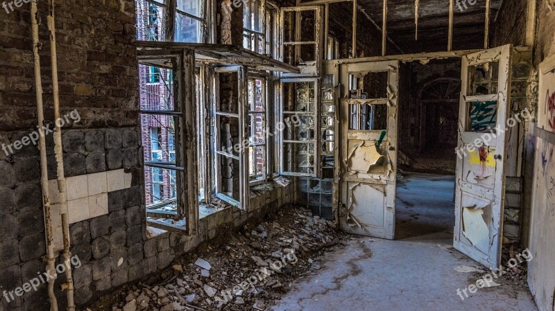 House Window Abandoned Building Break Up