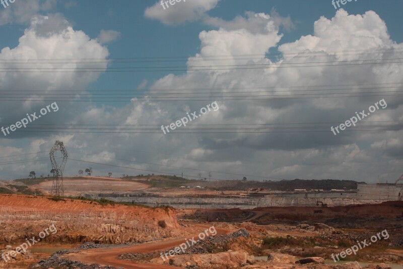 Belo Monte Dam Under Construction Para Amazonas Brazil Free Photos