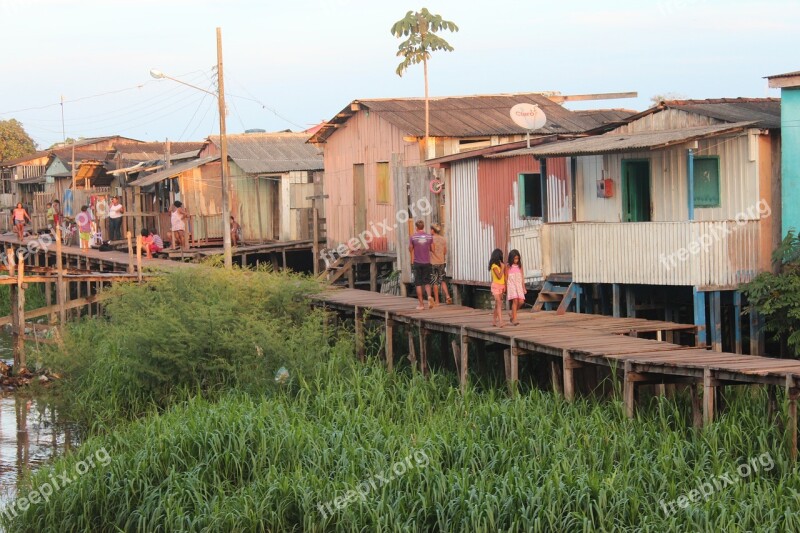 Slum Houses Para Amazonas Brazil Free Photos