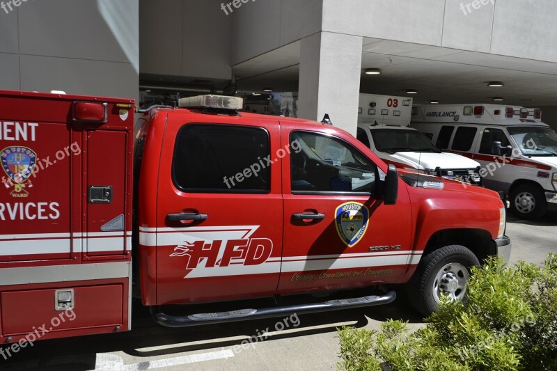 First Responders Houston Fire Department Ambulance Emergency Room 911