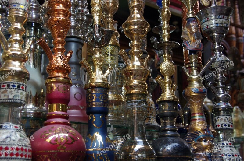 Egypt Cairo Khan El Kalili Bazaar Shisha