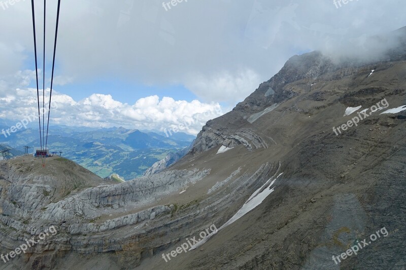 Cable Car Alps Mountain Nature Landscape