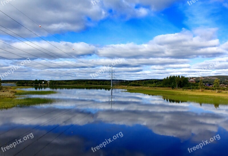 Water Panoramic Sky Nature Lake