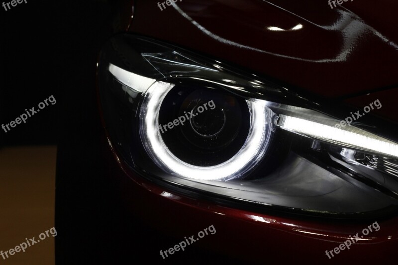 Car Mazda 6 Auto Show Zagreb 2018 Modern Technology Front Light