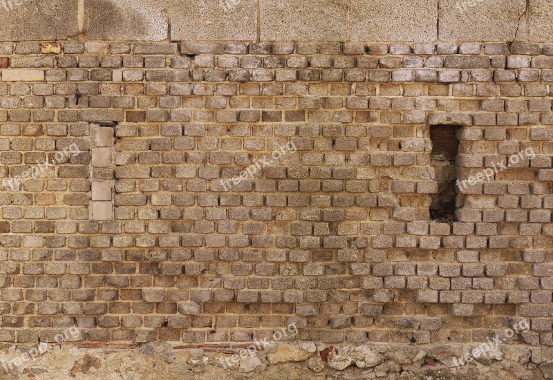 Sand-lime Brick Old Brick Wall Wall Weathered Dirty