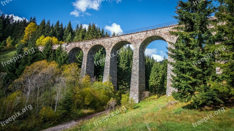 Nature Bridge Slovakia Railway Bridge Railway