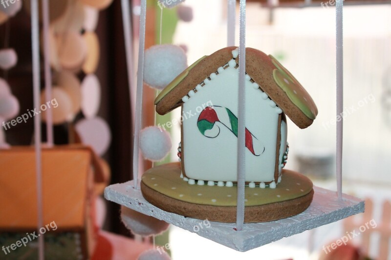 Gingerbread Food Cottage Ornament Drawing