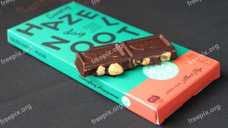 Chocolate Bar Hazelnuts Candy Food Packing