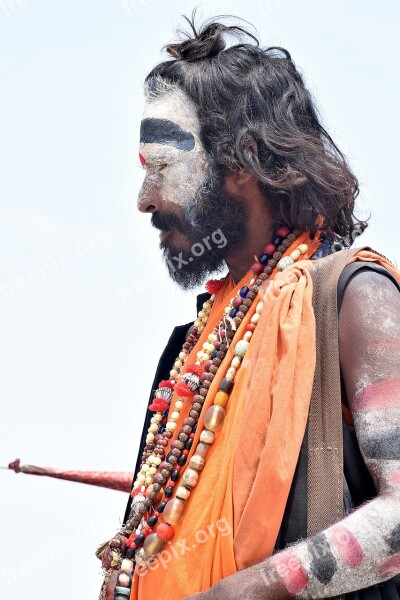 Portrait Sadhu Religion India Holy