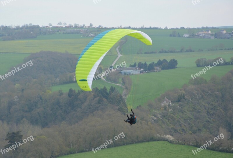 Paragliding Bend Paragliding Paraglider Flight Free Flight